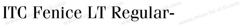 ITC Fenice LT Regular字体转换